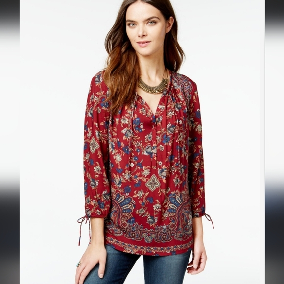 Lucky Brand Tops - 🌸 Lucky Brand | Bohemian‎ Floral Jersey  Top S